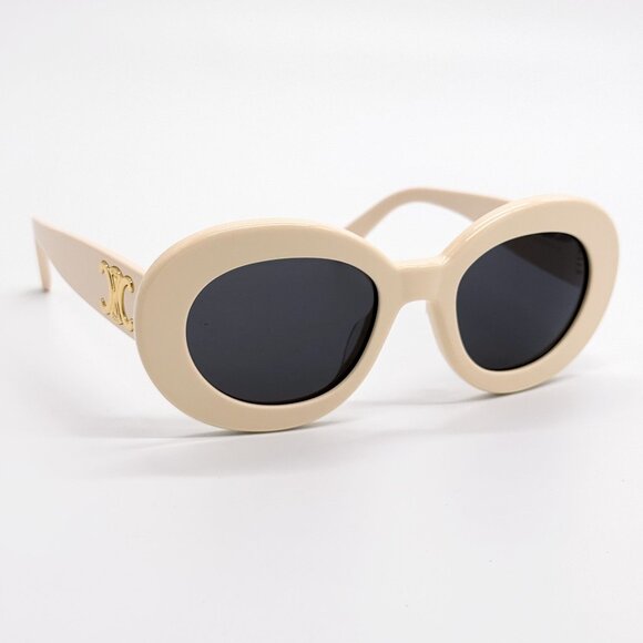 NEW CL40312U 25A ROUND IVORY WOMEN SUNGLASSES CELINE - Picture 5 of 11